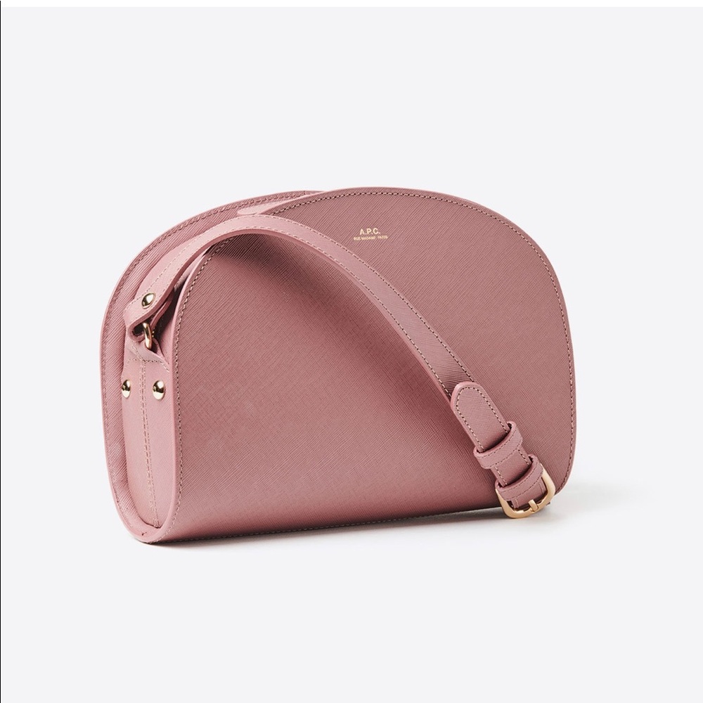 A.P.C. Saffiano Half Moon Bag Sac Demi-Lune - Picture 8 of 11